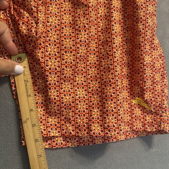 Tommy Bahama Swim Trunks Mesh Lined Pockets Mens XXL Orange Geometric Print - Picture 11 of 13
